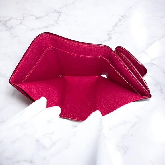 MIU MIU FUSHIA TRIFOLD COMPACT WALLET - Picture 7 of 10